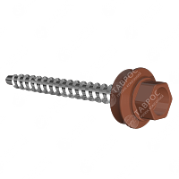 Саморезы Гладкий полиэстер RAL 8004 (Медно-коричневый) 35*4 для кровли