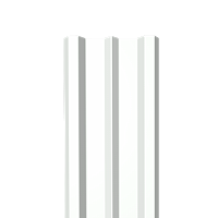 Металлический штакетник Гладкий полиэстер RAL 9003 (Белый) 2500*100*0,45 двухсторонний Прямой